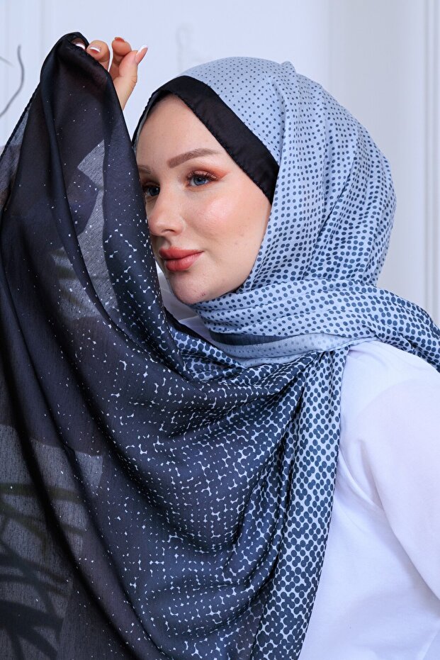 Rhythmic Patterned Digital Soft Shawl - 5