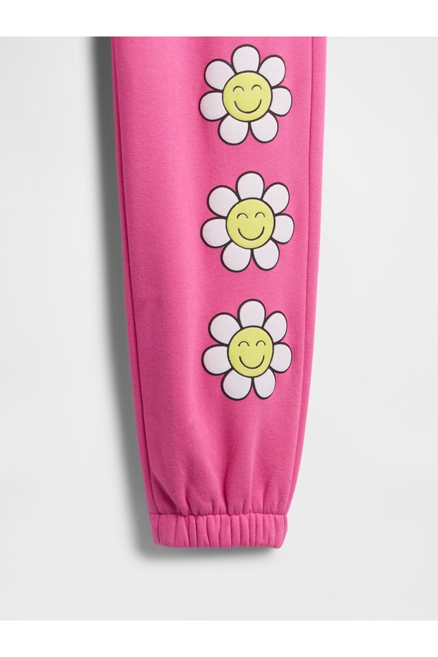 Kız Çocuk Pembe Relaxed Logo Jogger Eşofman Altı - 2