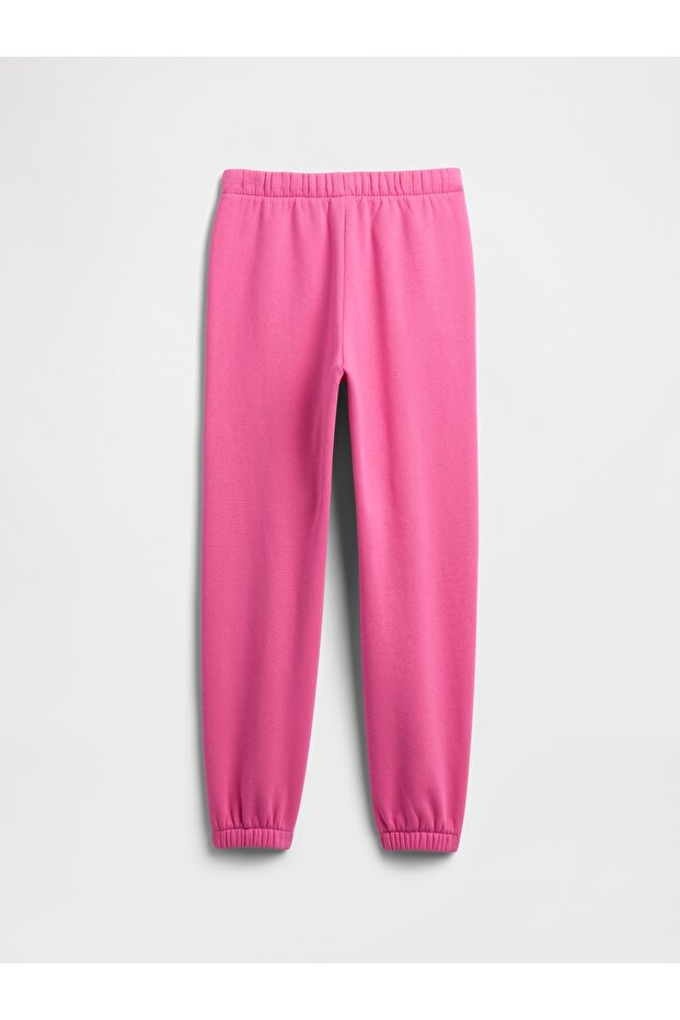 Kız Çocuk Pembe Relaxed Logo Jogger Eşofman Altı - 3