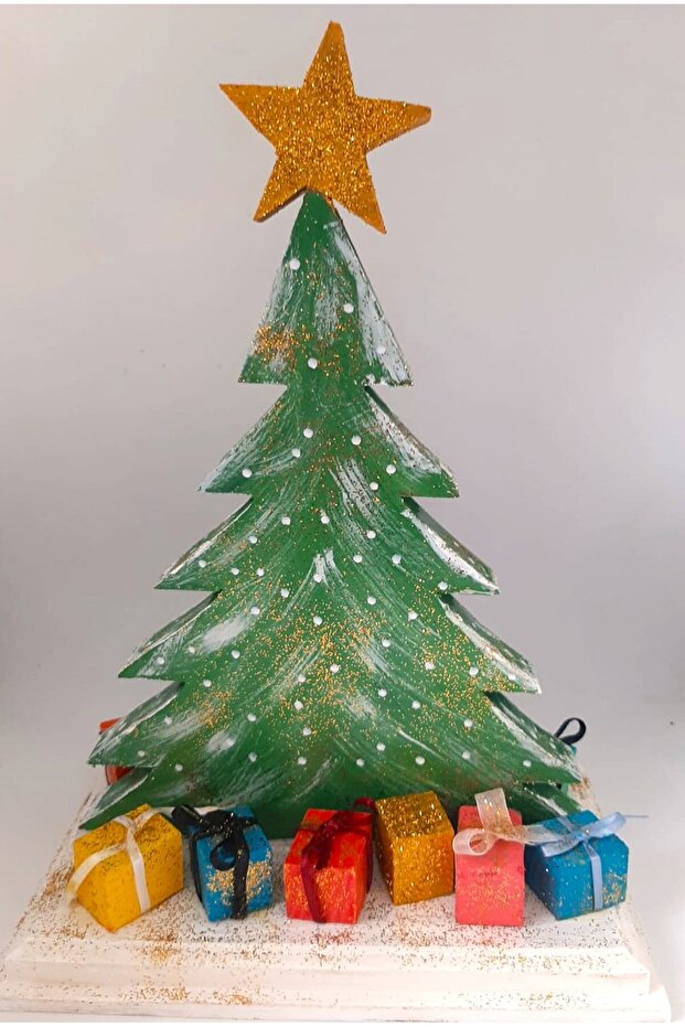 🎄 Ahşap Yılbaşı Çam Ağacı Objesi 🎄 - 1