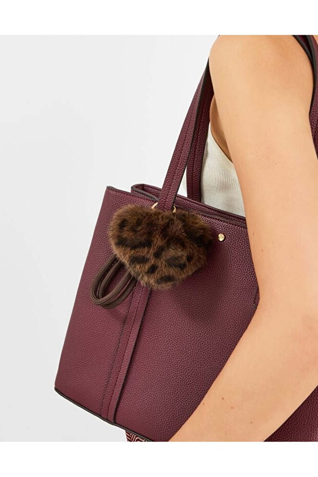 Leopar Kalp Çanta Charmı - 1