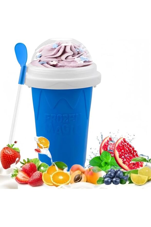 Cooling Slushie Maker Cup, Quick Frozen Smoothies Cup, Double Layer Squeeze Slushy Maker Cup, Homema