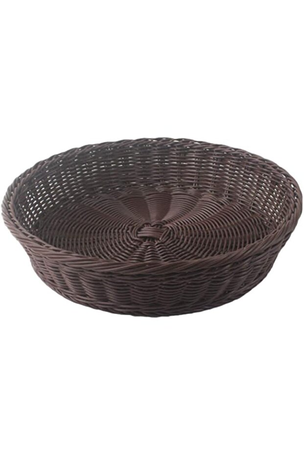 FAZIRAN KOKOPOO 1pc Rattan Storage Basket Wicker Desktop Basket Rattan Fruit Bowl Weaving Storage Ba