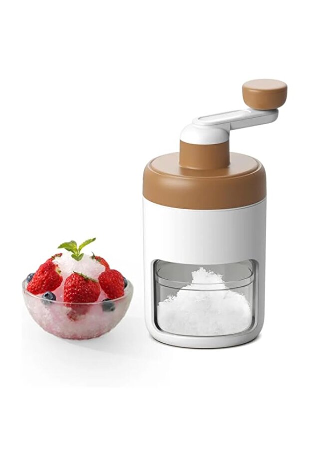 Shaved Ice Machine Manual Hand Crank Small Ice Crusher Machine for Home Use Portable Snow Cone Machi