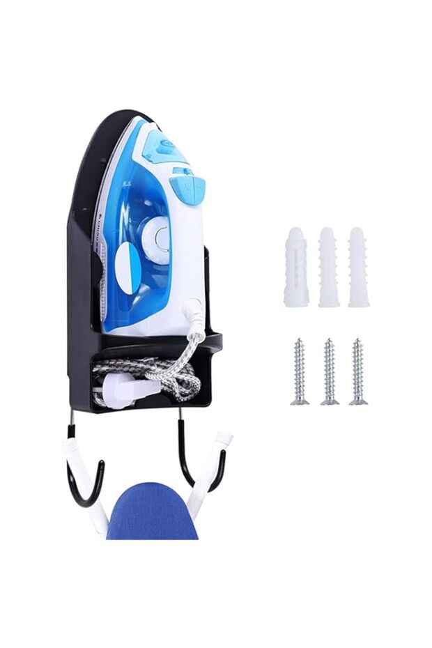 Arabest Ironing Board Wall Mount, 15 cm Width Ironing Board Hanger, Iron Board Hanger Wall Mount wit