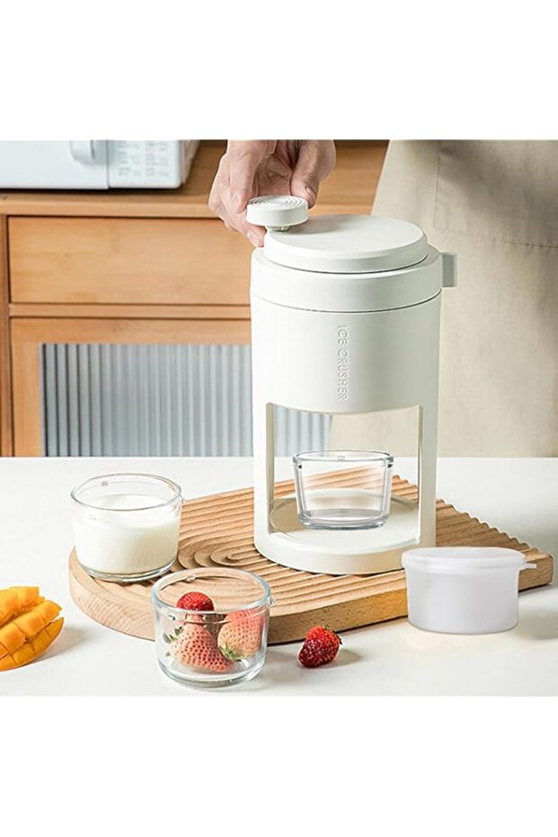 VAODO Ice Shaver, Hand Crank Ice Shaving Machine, Manual Snow Cone Crusher with Freezing Mold, with