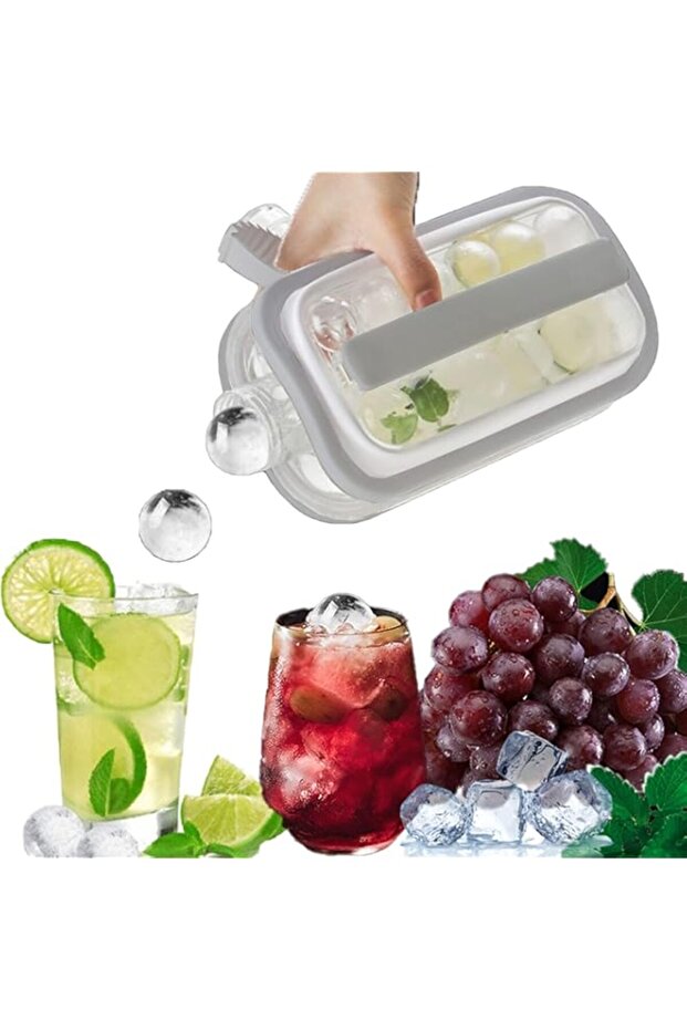 Wensprt Portable Ball Ice Maker Bottle - 2 in 1 Portable Ice Ball and Round Cube Making and Portable - 1