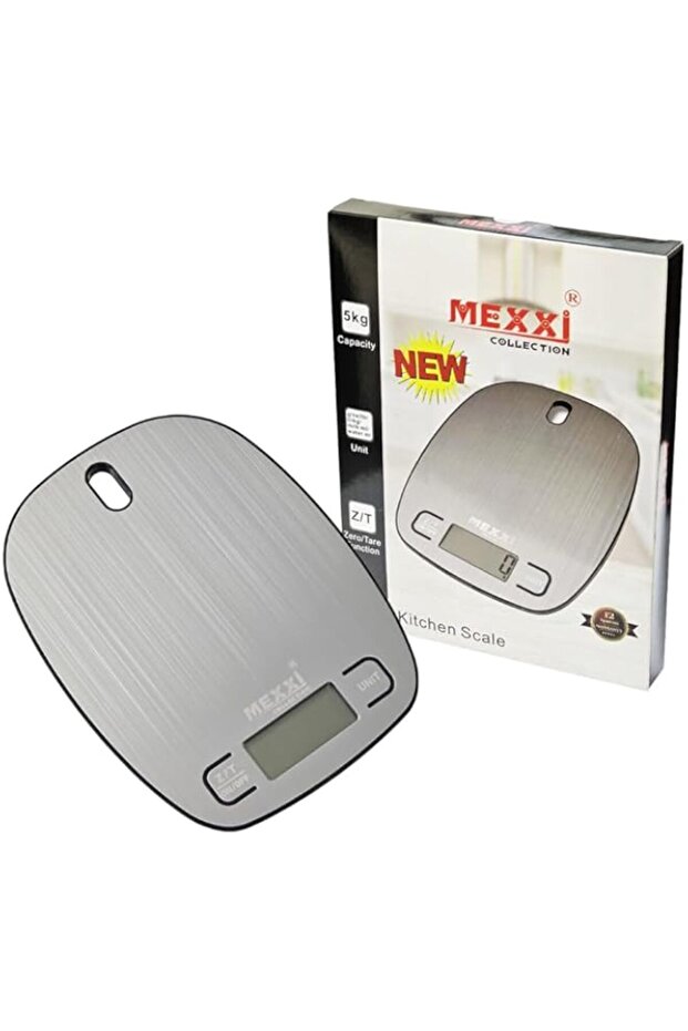 MEXXI COLLECTION Stainless Steel Food Kitchen Scale - 5kg Weighing Professional For Baking and Cooki