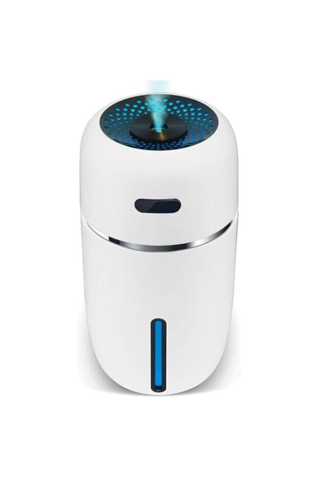 URbazaar USB Car Humidifier, 200ml Mini Portable Humidifiers Air Purifier with 7 Colors LED Night Li
