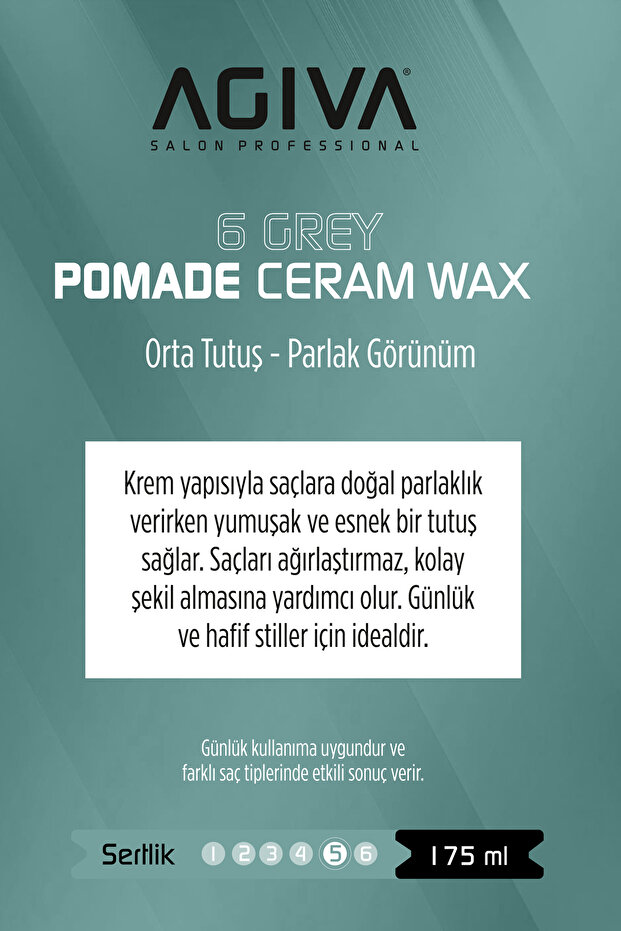 Grey Orta Tutuş ve Parlak Görünüm Sağlayan Wax - 175ML - 3