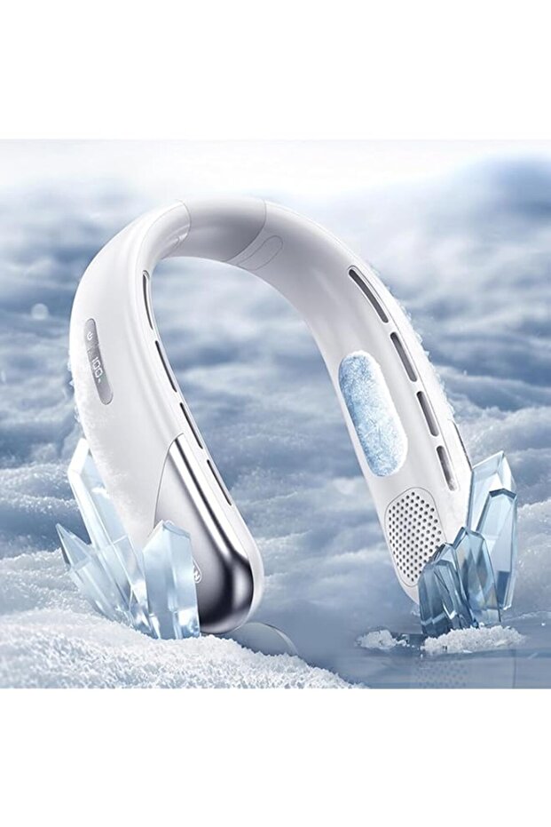 Pretocter Portable Neck Fan, Hands Free Bladeless Fan with LED Display, USB Rechargeable 360° Cooli
