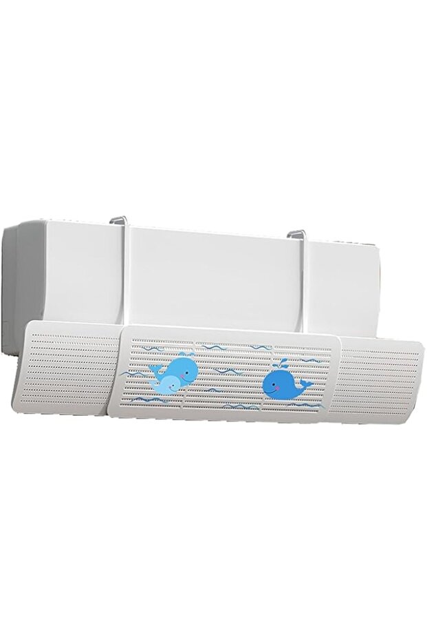 THE WHITE SHOP Air Conditioner Deflector, Adjustable Wall Mount AC Vent Deflector, Creative Cartoon