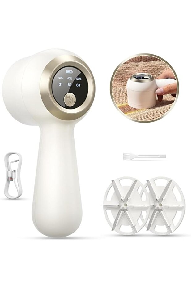 Electric Fabric Shaver, with 3-Speeds Rechargeable Lint Shaver, with Free Extra Blade Led Digital Di