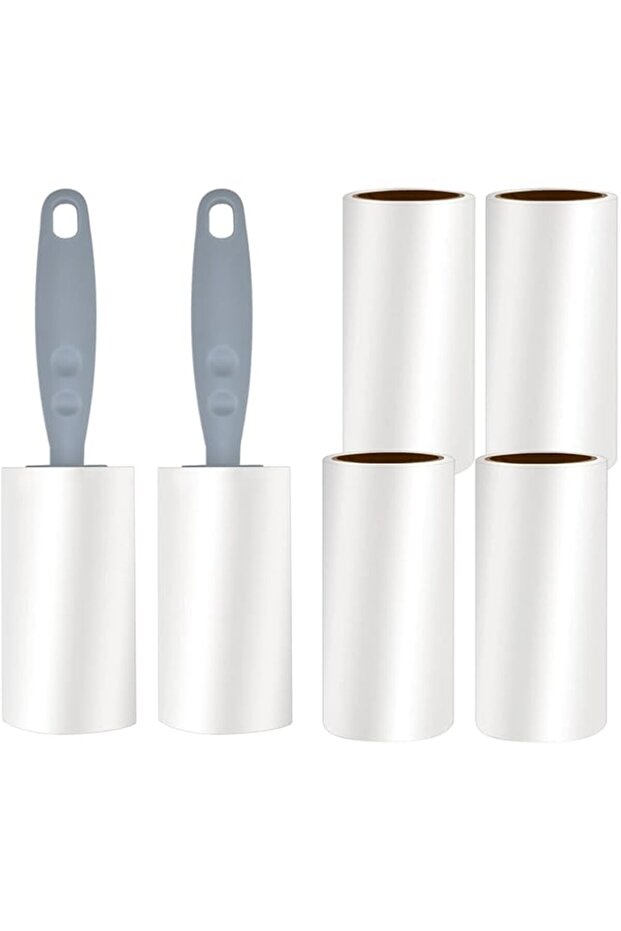 Khazna Lint Rollers 6 Refills Full 360 Sheets, 2 handle 6 Extra Sticky Lint Roller Set for Clothes, - 1