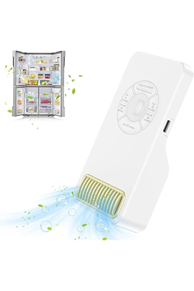 Azonee Air Freshener Deodorizer, 3 Timer Modes 15 Min Fast Deodorization for Refrigerator, Fridge Od