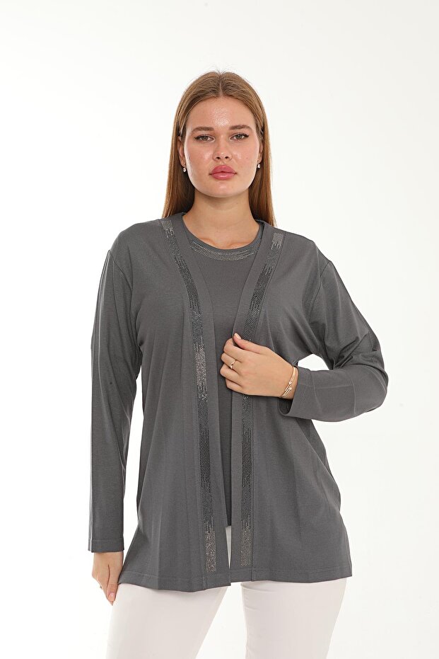 Μερσεριζέ Σετ Μπουφάν και Μπλούζα - 1