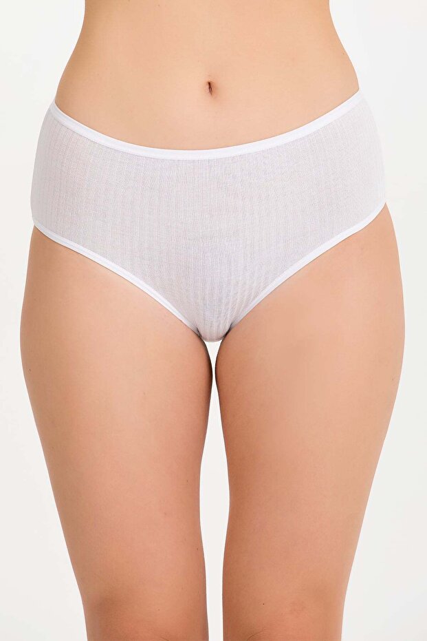 Women's High Waist Thin Striped Bato Panties 10 Pieces