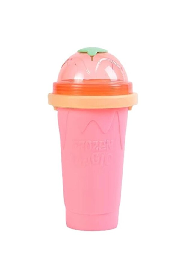 Erweicet Slushie Maker Cup Tik Tok Quick Frozen Magic Smoothies Cup with Straw and Spoon DIY Milk Sh