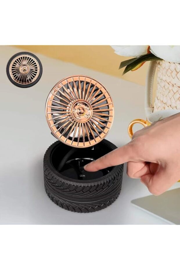 YZYOE Rechargeable Mini Tire Fan, 3-Mode Portable Cute Toy Fan, Summer Indoor Desktop Fan As A Small