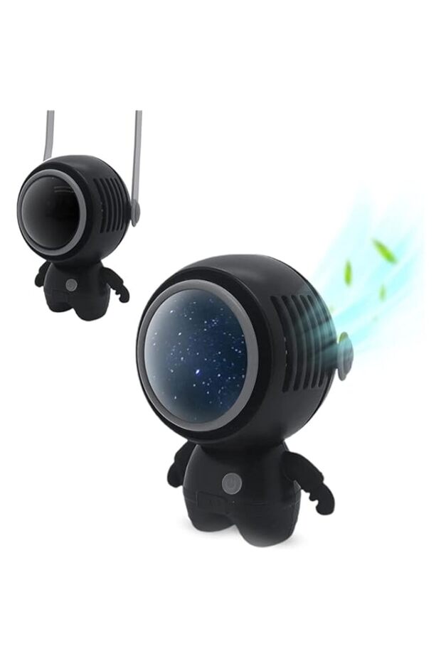 Joyzzz Mini Handheld Fan, Astronaut Portable Fan Necklace, 3 Speeds USB Rechargeable Personal Handhe