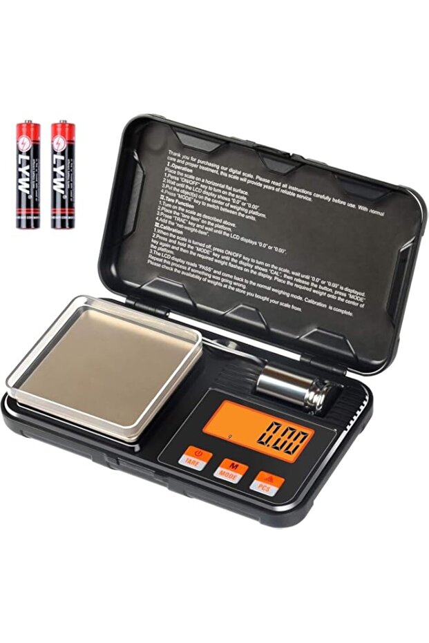 i Digital Scale 200G X 0.01G GRAM Scale With Pocket Size, 50G Calibration Weight,6 Units Conversion,