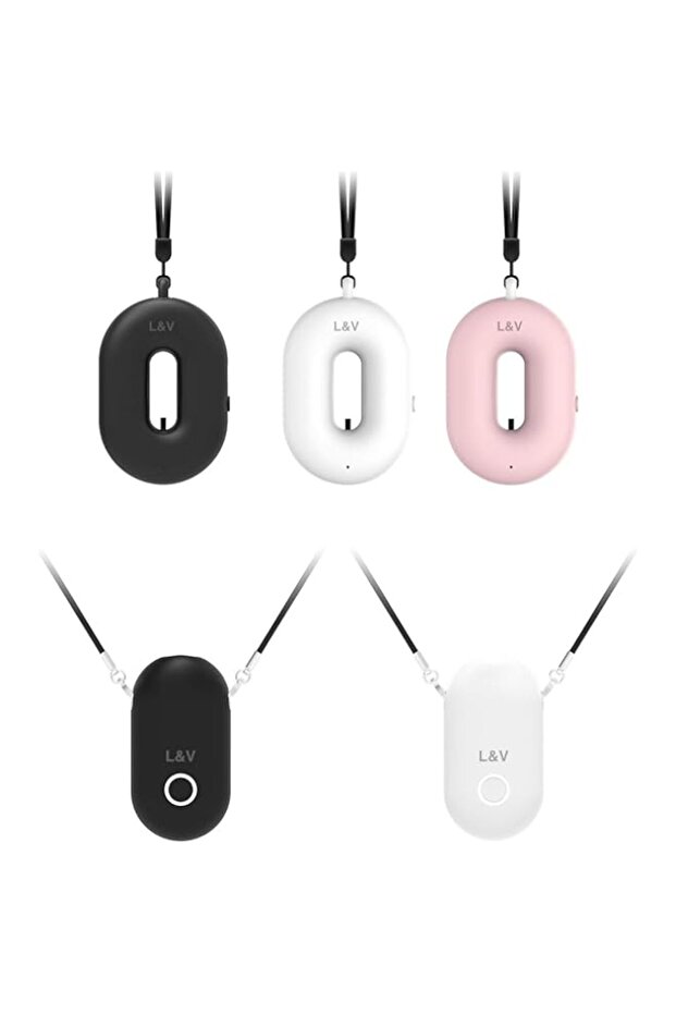 L&V Donut portable Negative Ion, Mini Ionic Neck Air Cleaner Ionizer Purifiers, Small Wearable perso