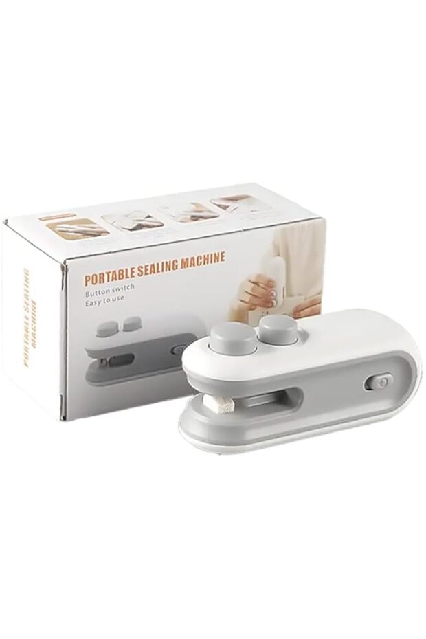 Bag Sealer and Cutter Mini Portable, Compact Heat Seal and Cut, Easy To Use and Store, (White)