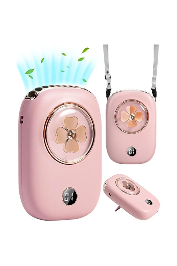 AICase Portable Rechargeable Personal Mini Neck Fan, Handheld Pocket Fan, 3 Speeds 2000mah Battery w