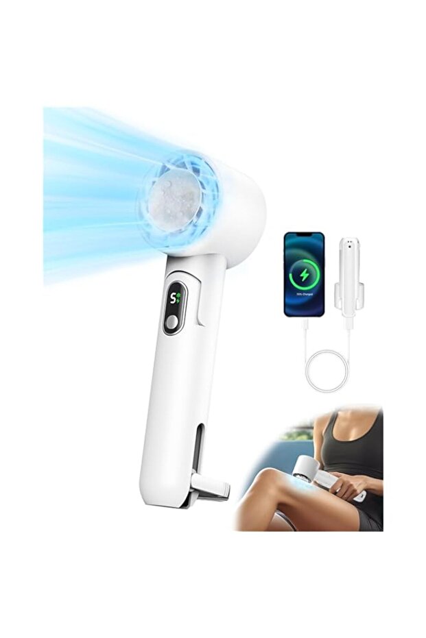 New Upgrade Portable Handheld Fan with Cold Compress Function, Foldable Desk Fan, Rechargeable Fan w
