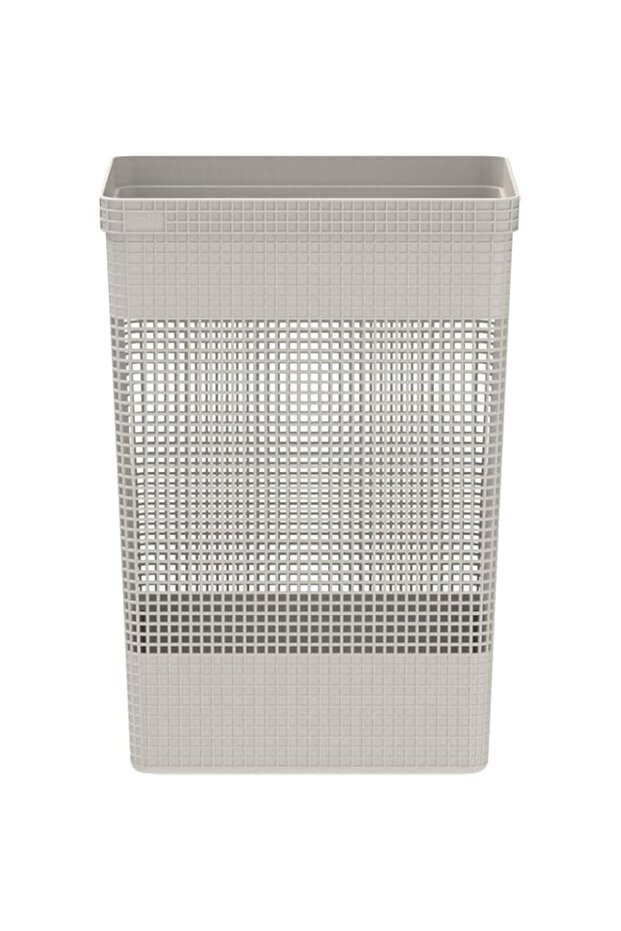 OU Grid Laundry Basket, 49 Liter Capacity, Beige