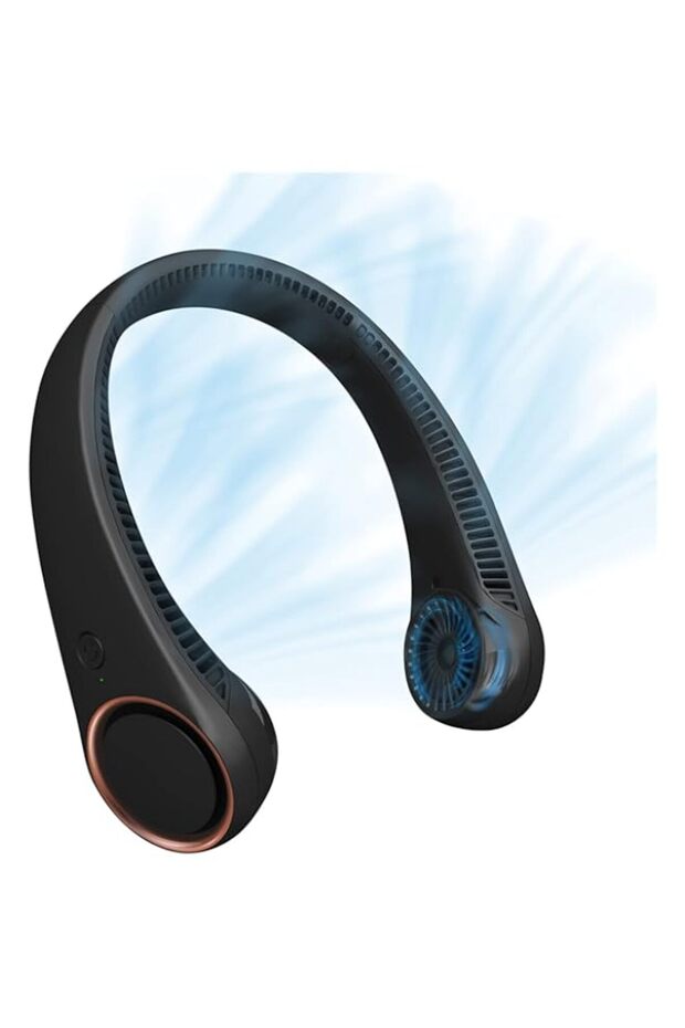 CIVPOWER Neck Fan: Portable Personal Neck Cooling Rechargeable Bladeless Fan - Hands Free 3 Speed 40