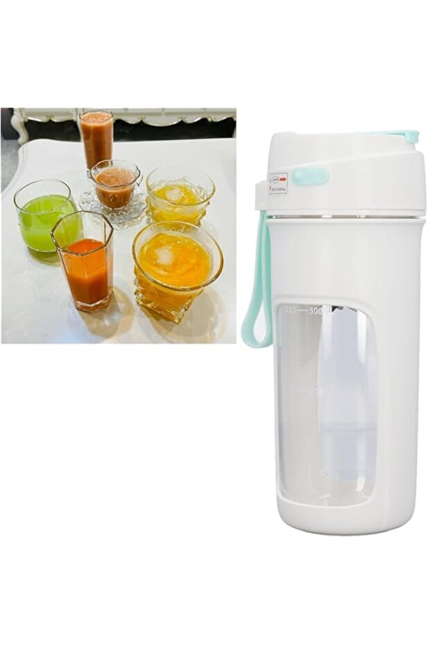Bewinner Portable Miniature Blender Cup 500ml, Size Blender Juicer Cup, Automatic USB Blender Cup wi