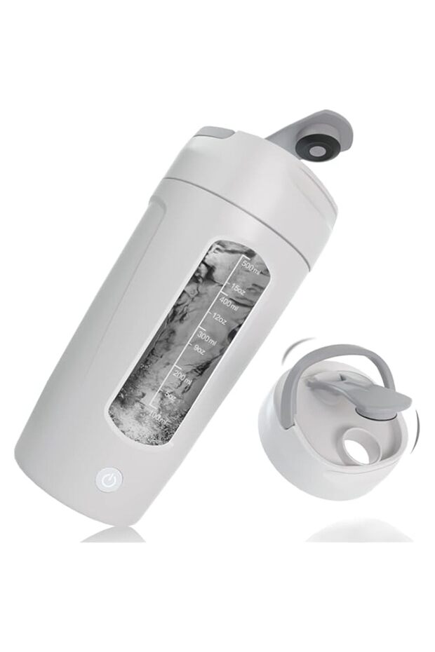 KOWVOWZ Electric Protein Shaker Bottle, Blender Bottles for Coffee Milk Chocolate Milkshakes USB Rec