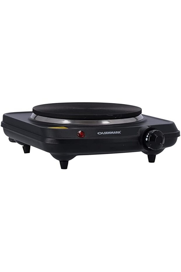 Olsenmark Single Burner Electric Hot Plate for Flexible Precise Table Top Cooking - Cast Iron Heatin