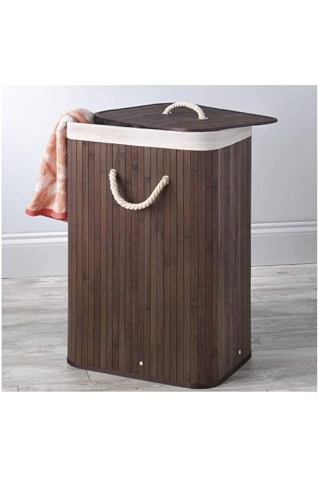 Large Cotton Laundry Handles Basket (Rectangle) - 1