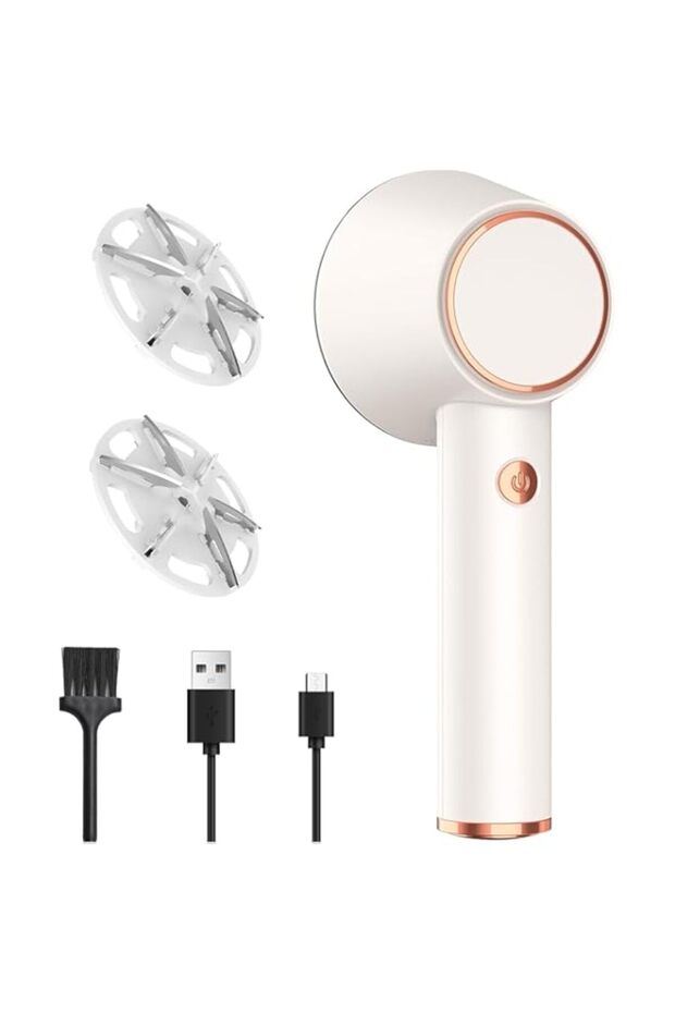 Azonee Fabric Shaver Rechargeable Hair Remover, Portable Sweater Shaver, 6 Blades, USB Sweater Shave