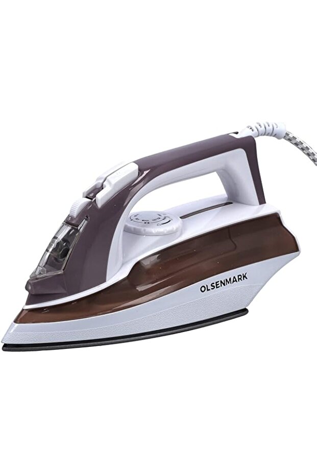 Olsenmark 1600W Steam Iron with Water Tank, White/Purple
