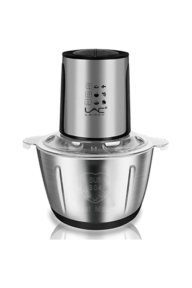 LAC LAICHY Meat Grinder, 2L Stainless Steel Food Processors 1000W Food Chopper with Egg Whisk for Me