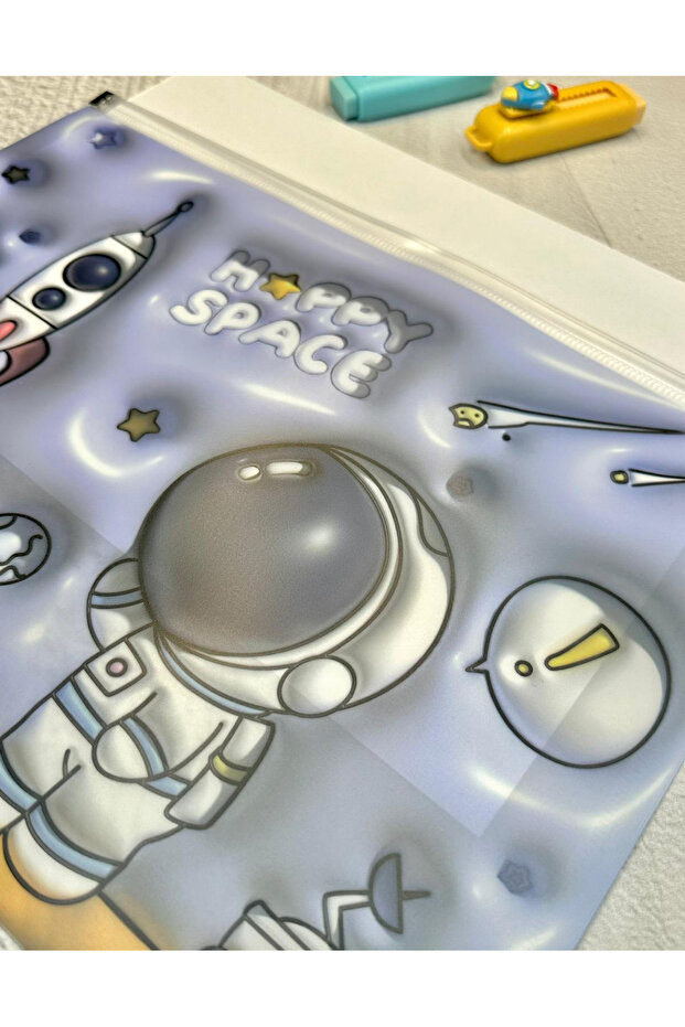 Astronaut's Journey Transparent Single Compartment A4 Zipper File Folder/Document File/Organizer Folder - 4
