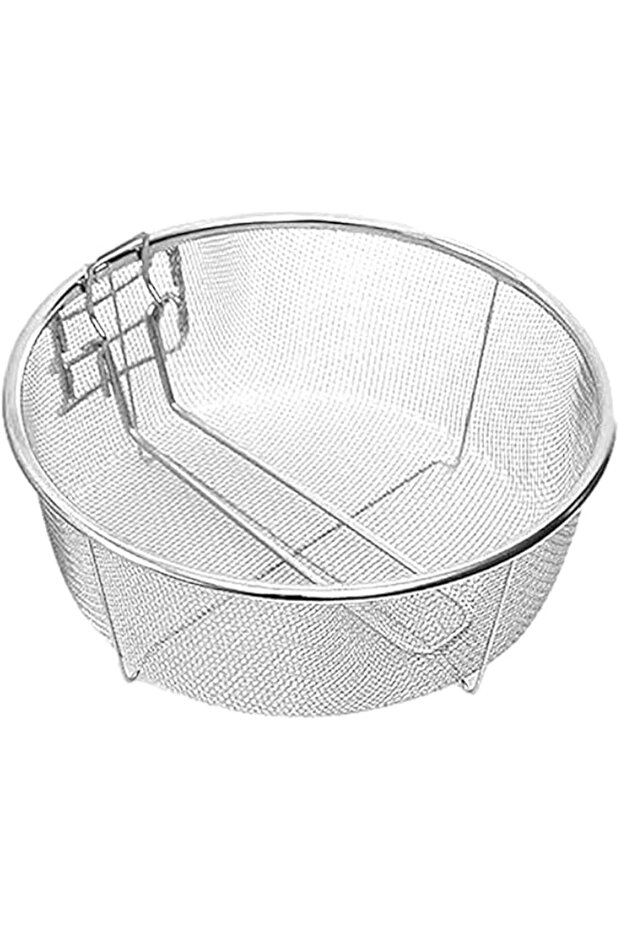 Round Deep Fryer Basket | Deep Fryer Strainer Stainless Steel Blanching Basket Deep Fryer Skimmer fo