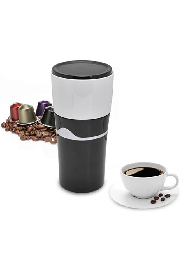 BHDK Portable Coffee Maker,450ml Compact Drip Coffee& Tea Maker Maker,Single Serve Coffee Brewer,Hot