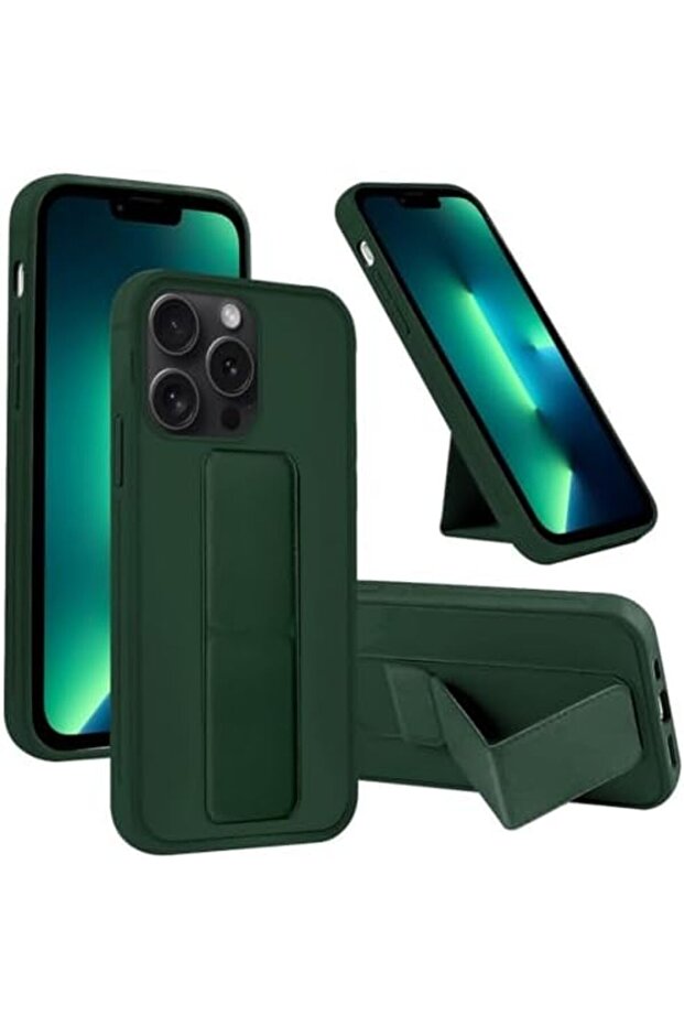 جراب حماية كاملة لهاتف iPhone 14 Pro Max مع حامل خلفي مغناطيسي مصنوع من السيليكون الناعم