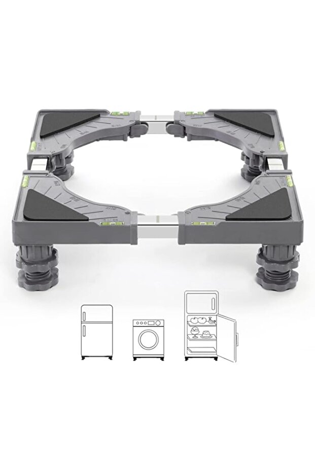 Nefish Mini Fridge Stand Adjustable Refrigerator Stand with 4 Strong Feet Universal Stand Base Washi