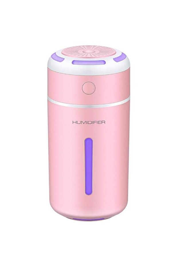 Humidifier Portable Ultrasonic USB Charging (Pink, 350ml )