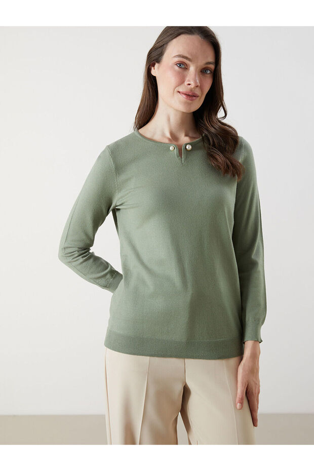 Crew Neck Women's Knitwear Sweater (W5)