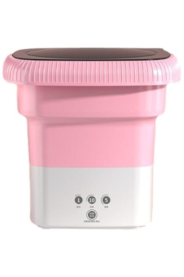 Portable Silicone Folding Washing Machine, Turbine Rotary, Washing and Drying, Automatic