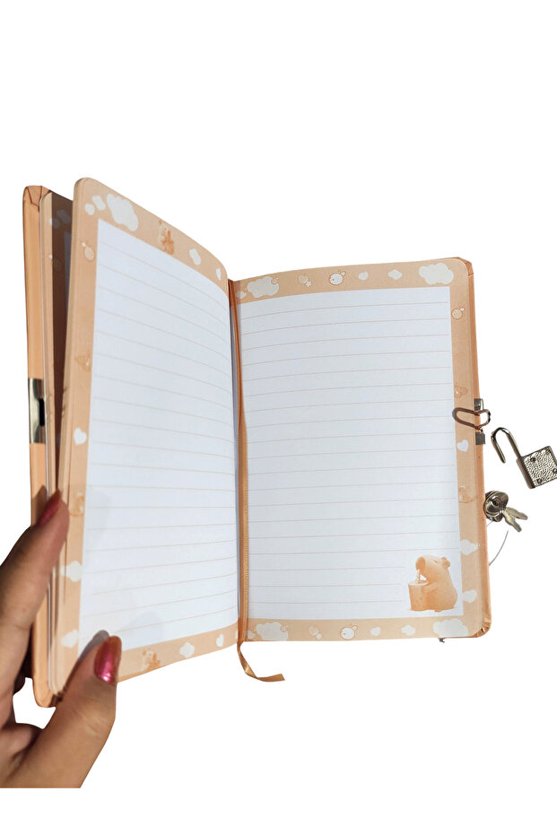 Capybara Memory Book (Diary) Locked Notebook 80 Sheets - Miskin - 3
