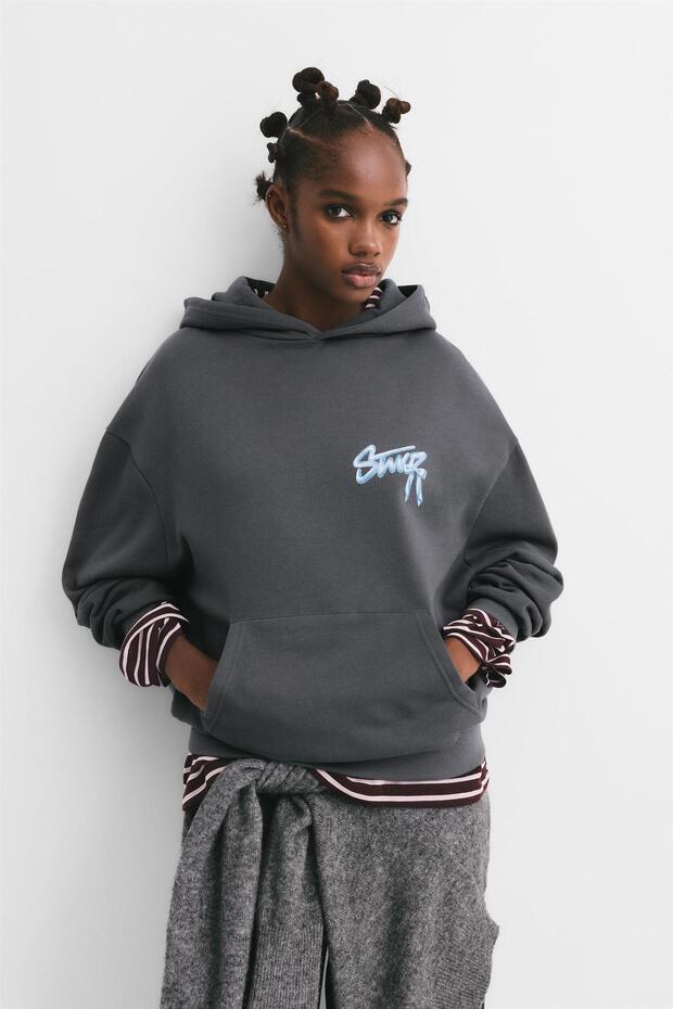 STWD fiyonk kapüşonlu sweatshirt - 2