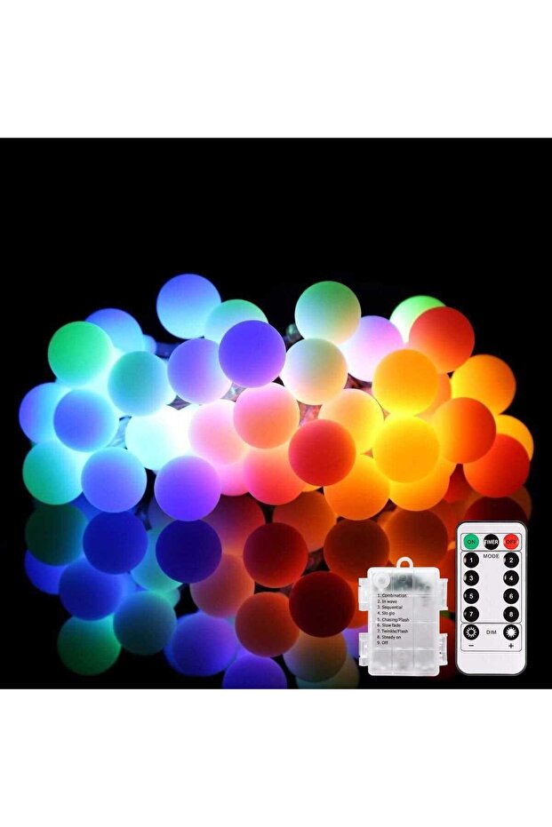 LED String Lights 18ft 50 LEDs Battery Operated String Lights with Remote 8 Modes Waterproof