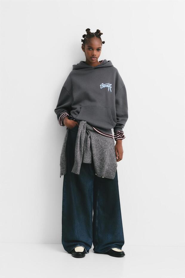 STWD fiyonk kapüşonlu sweatshirt - 3